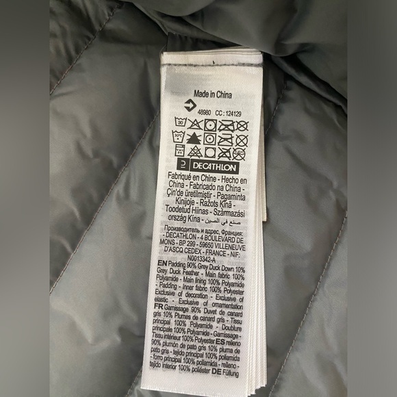 Decathalon Mens Forclaz MT100 Down Hoody Jacket Small - Picture 8 of 14